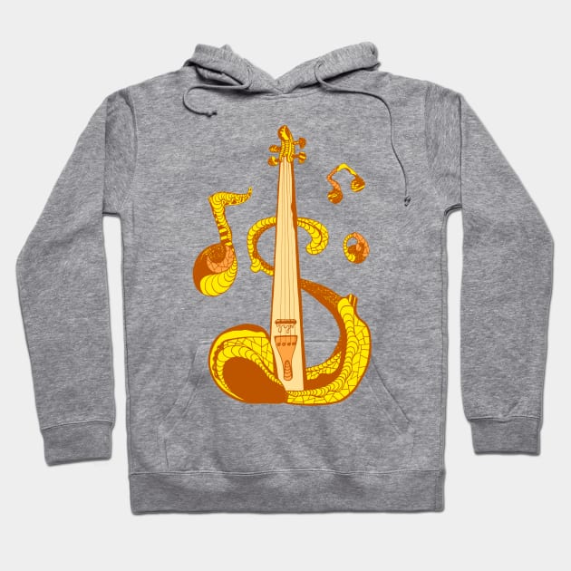 Yellow and Orange String Violin Hoodie by kenallouis